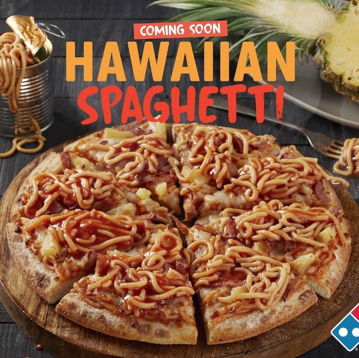 Spaghetti-Topped Hawaiian Pizzas