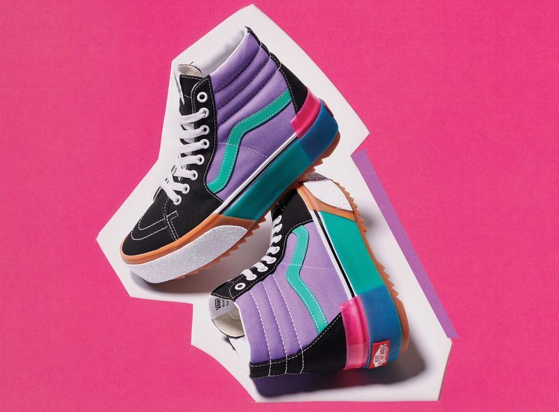 Playfully Whimsical Stacked Sneakers