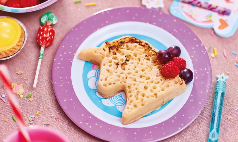 Unicorn-Shaped Breakfast Crumpets