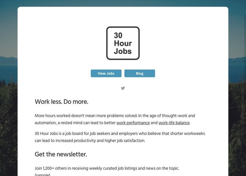 Shortened Workweek Job Platforms