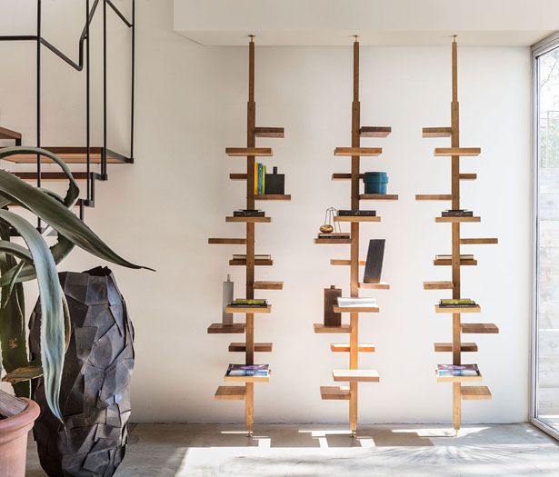 Minimalist Floor-to-Ceiling Shelves