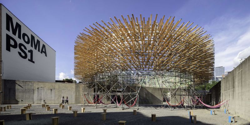 Wooden Spiky Pavilions