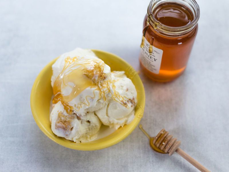 Cornbread-Honey Ice Creams