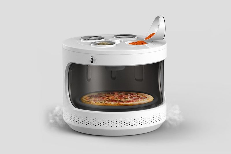 Rounded Condiment-Holding Microwaves