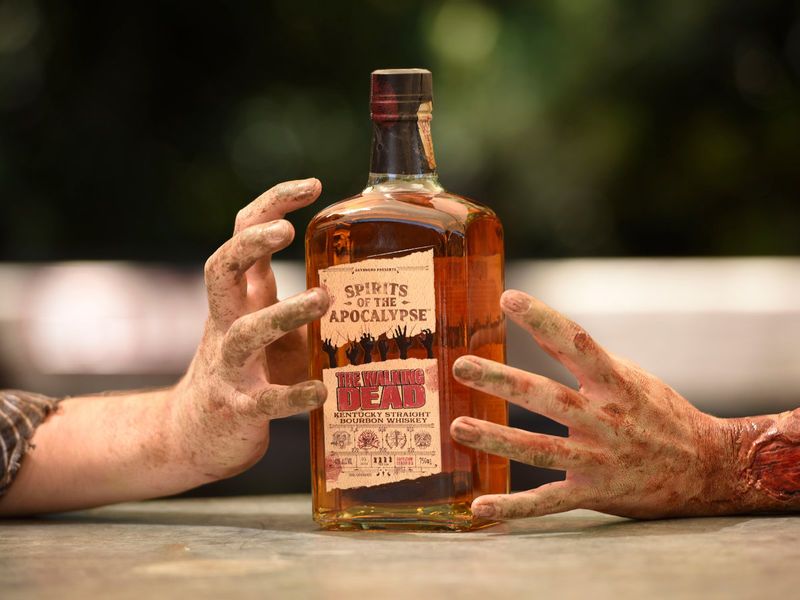 Zombie-Themed Whiskey Bottles