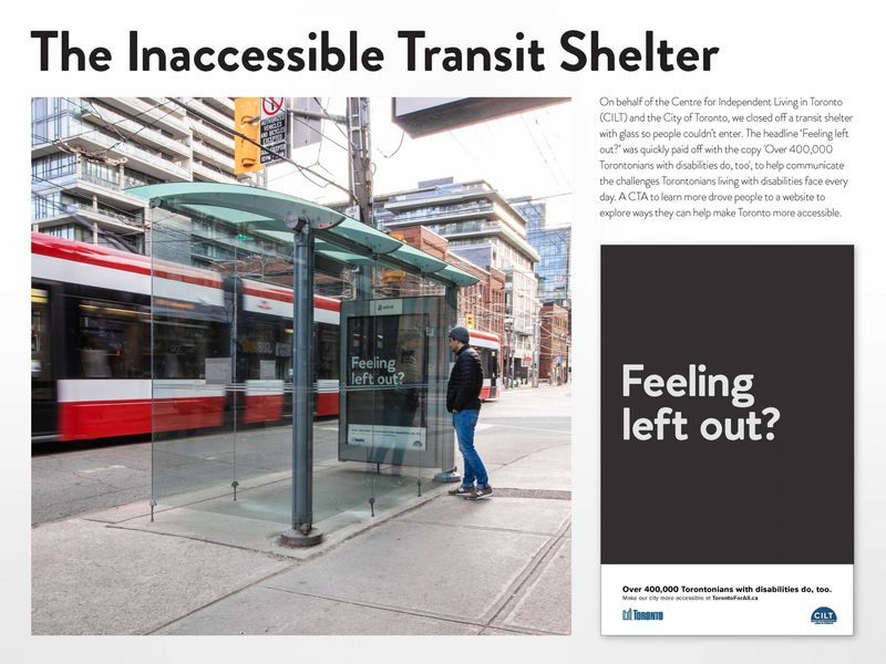 Inaccessible Bus Shelters