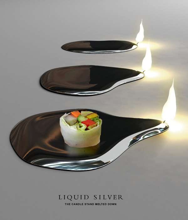 Silver Plates as Candles