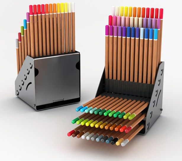 Premium AI Image  a stack of colored pencils with one of them
