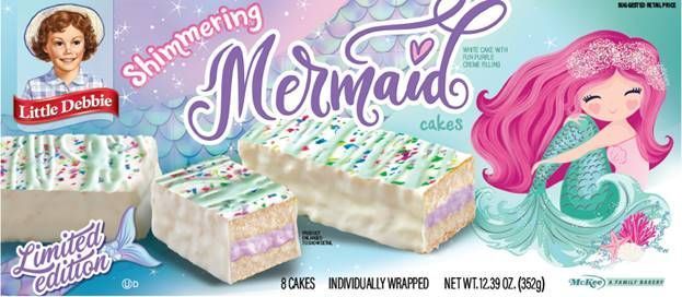 Mermaid-Themed Snack Cakes
