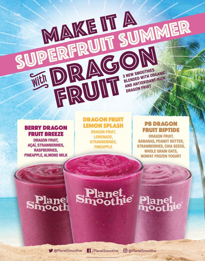 Colorful Dragon Fruit Smoothies