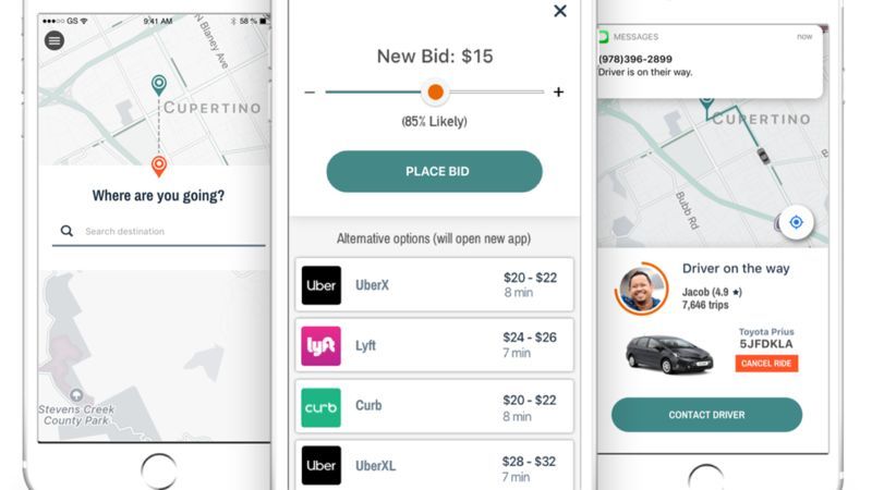 Bid-Based Ride Sharing Apps