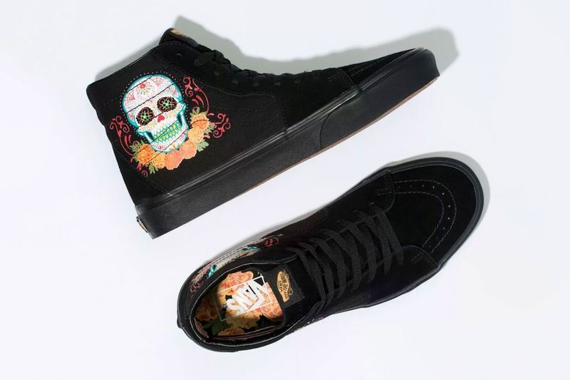 Floral Skull-Graphic Sneakers