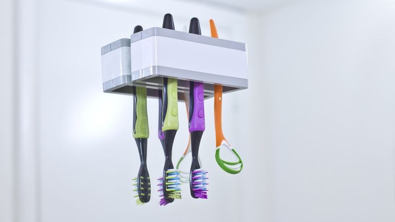 Upside-Down Toothbrush Holders