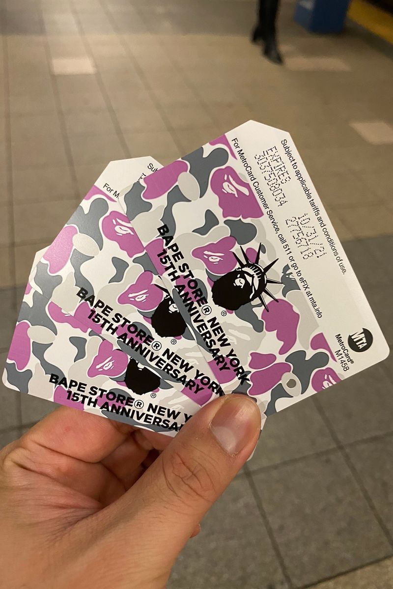 LimitedEdition Streetwear MetroCards bape metrocards
