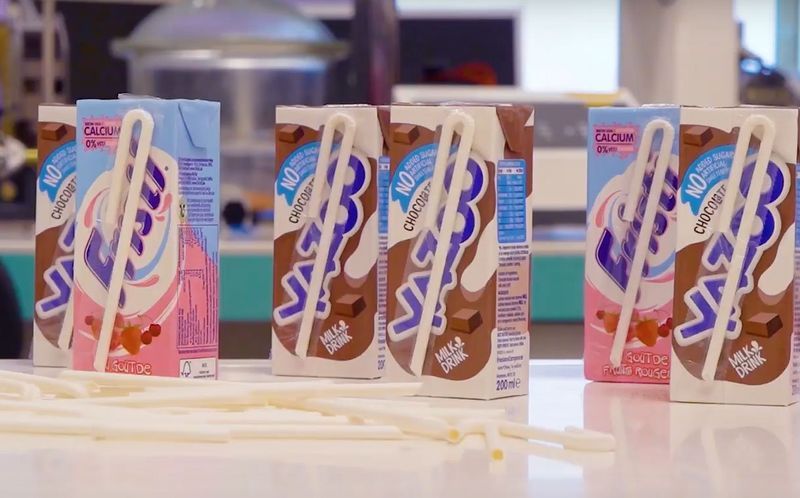 Paper Straw-Paired Dairy Products