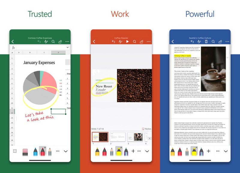 Redesigned Mobile Office Apps