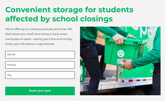 Discounted Student Storage