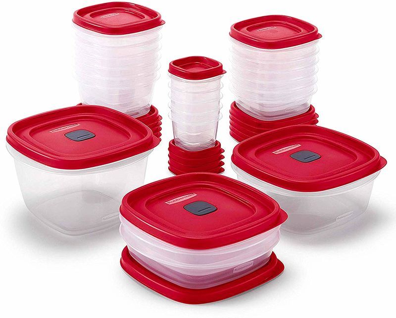 Rubbermaid 50 Piece VENTED Food Storage Set EASY FIND LIDS New