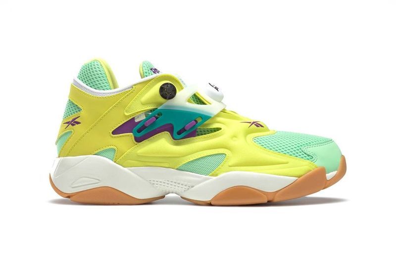 Neon-Accented Bulky Sneakers