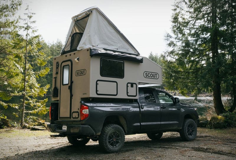 Foldable truck outlet camper