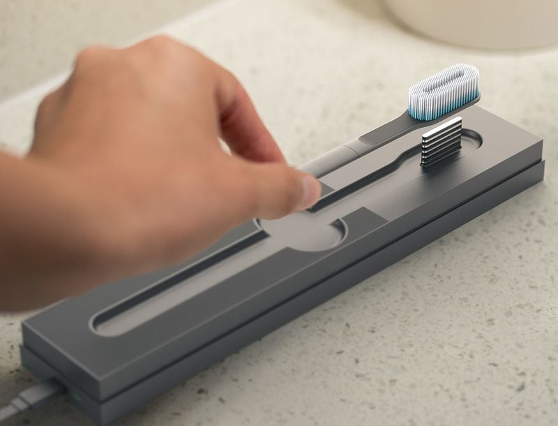 Hollow Self-Sanitizing Toothbrushes