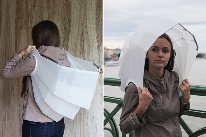 Wearable Exoskeleton Umbrellas