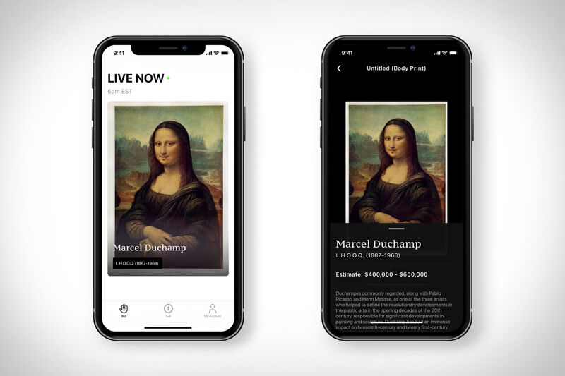 Curated Artwork Auction Apps