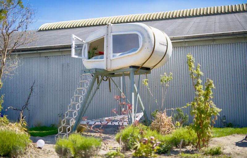 Elevated Upcycled Camping Pods