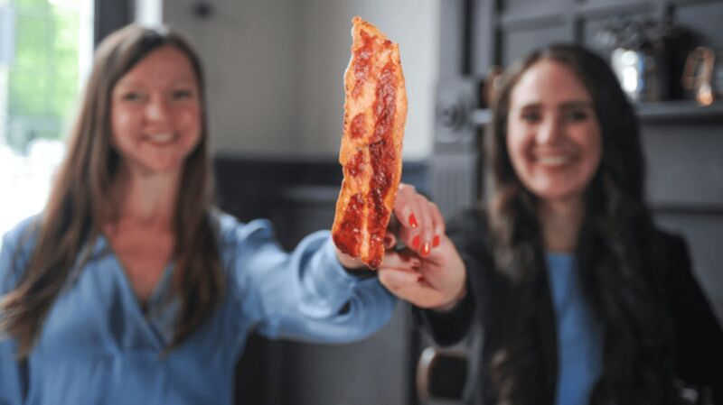 Lab-Grown Bacon Slices