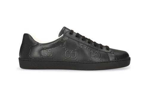 Luxurious Black Leather Sneakers