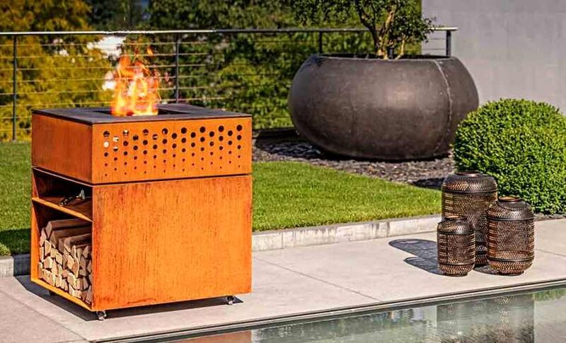 Modular Multifunctional Outdoor Fireplaces