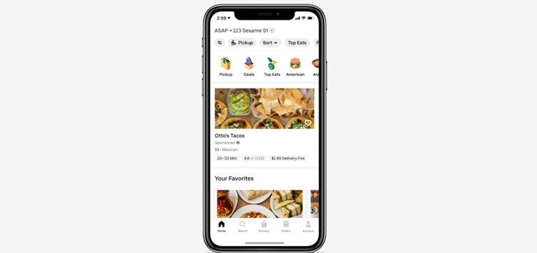 In-App Food Delivery Advertising
