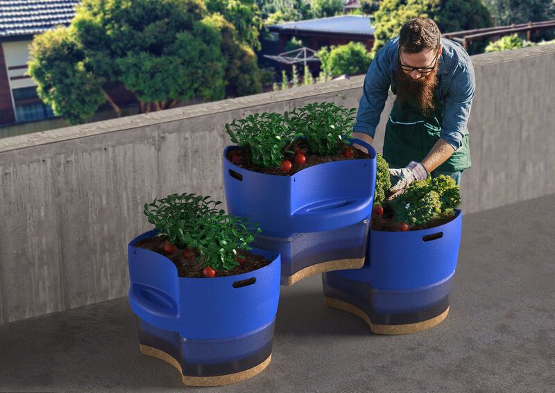 Recycled Urbanite Gardener Planters