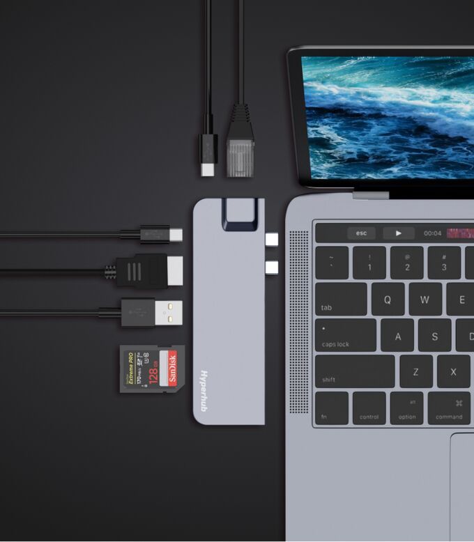 Six-in-One Laptop Hubs