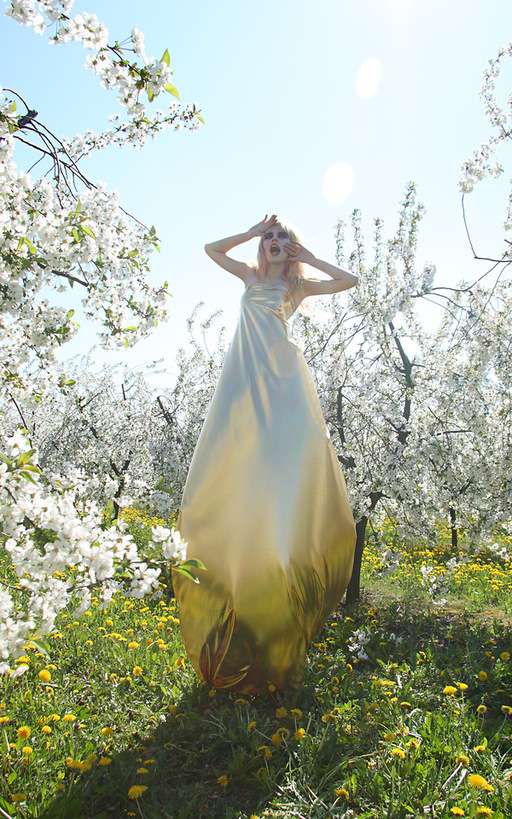 Giant Gold Balloon Dresses