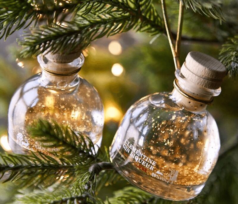Gin-Filled Tree Ornaments