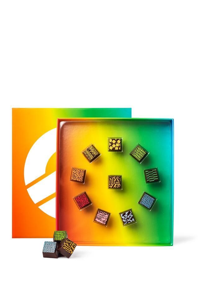 Rainbow-Hued Holiday Chocolates