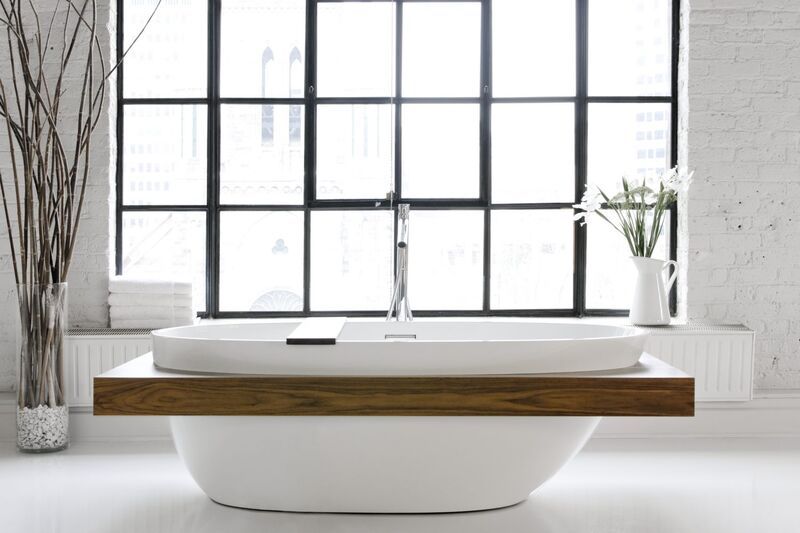 Wood-Accented Eco Tubs