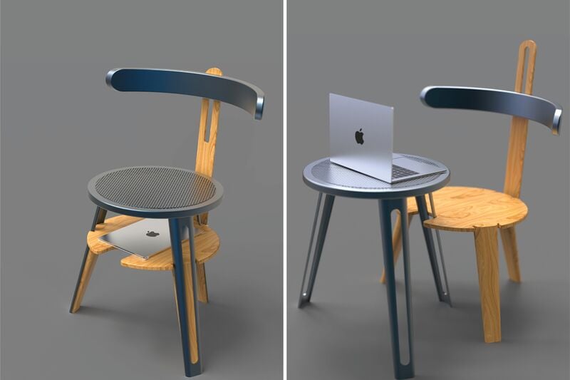 Minimalist Shapeshifting Workstation Chairs