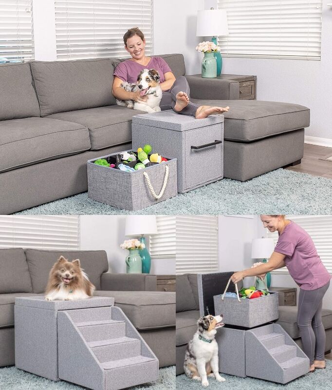 Storage-Equipped Pet Stairs