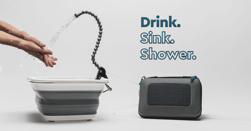 Solar-Powered Collapsible Sinks