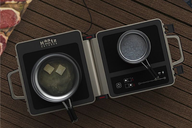 Folding Dual-Cooktop Camper Stoves