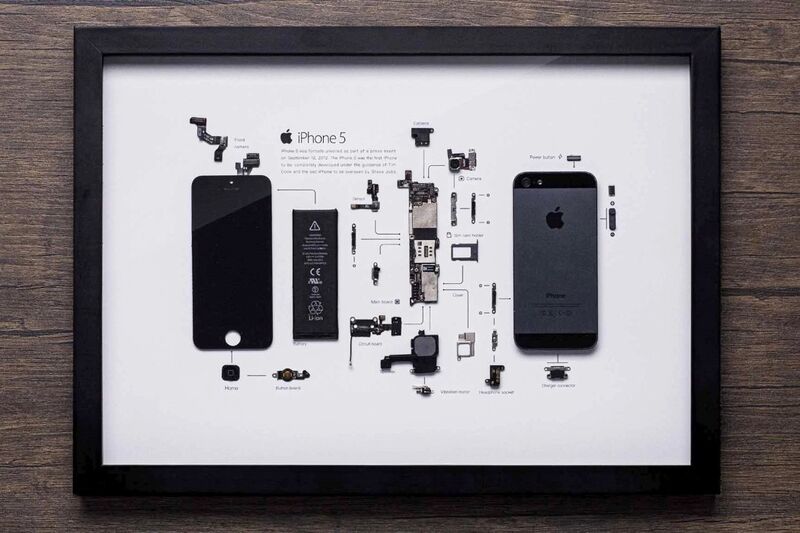 送料無料キャンペーン : Artwork Smartphone Deconstructed iPhone Edition Framed 5 フォトフレーム