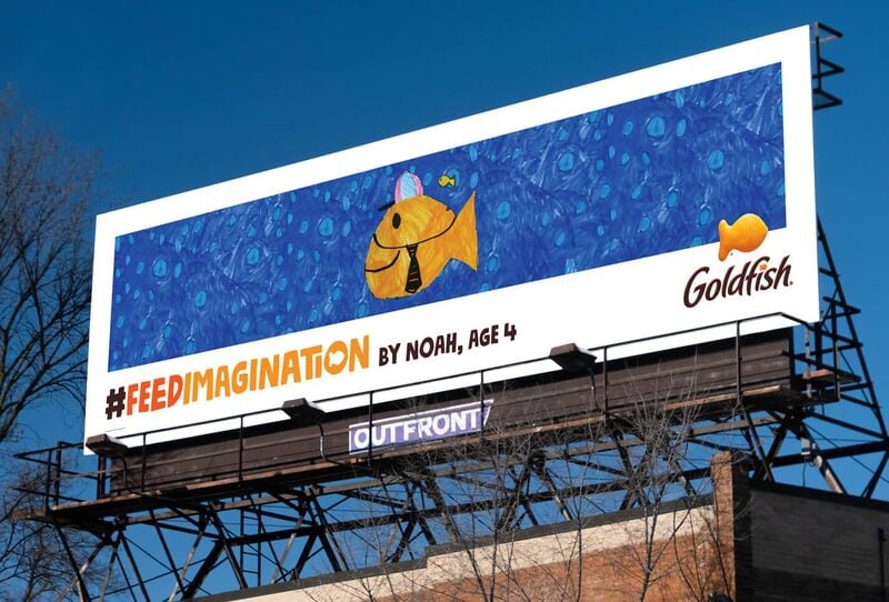 Child-Drawn Snack Billboards