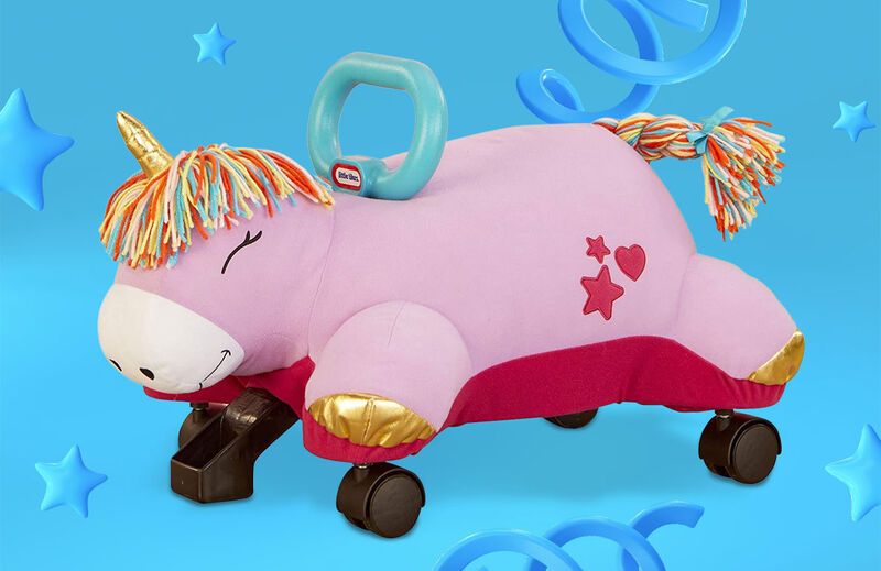 Plush Unicorn Scooter Toys
