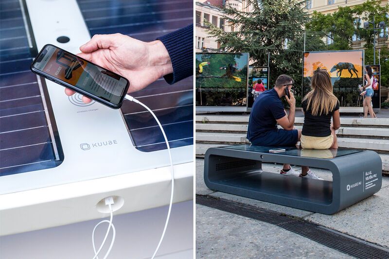 WiFi-Enabled Charger Smart Benches
