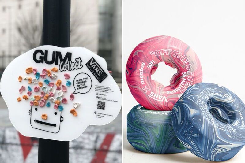 Gum-Made Skateboard Wheels