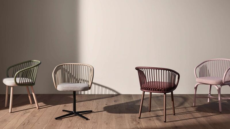 Elevated Curved-Shell Armchairs