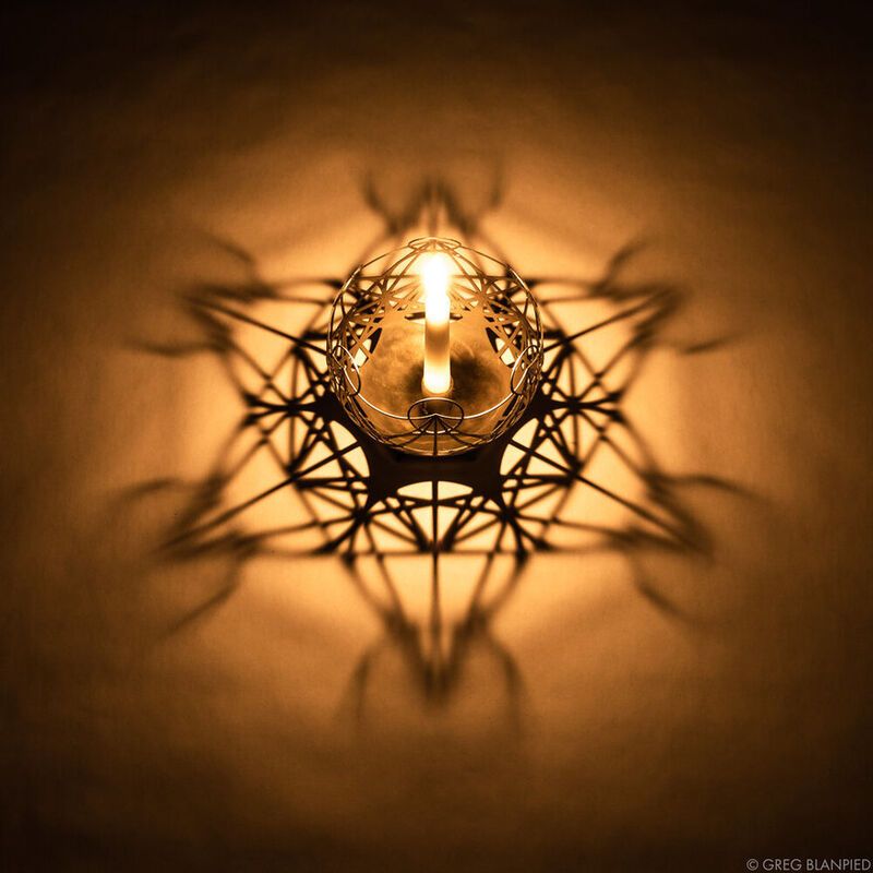 Stereographic Projection Candle Holders
