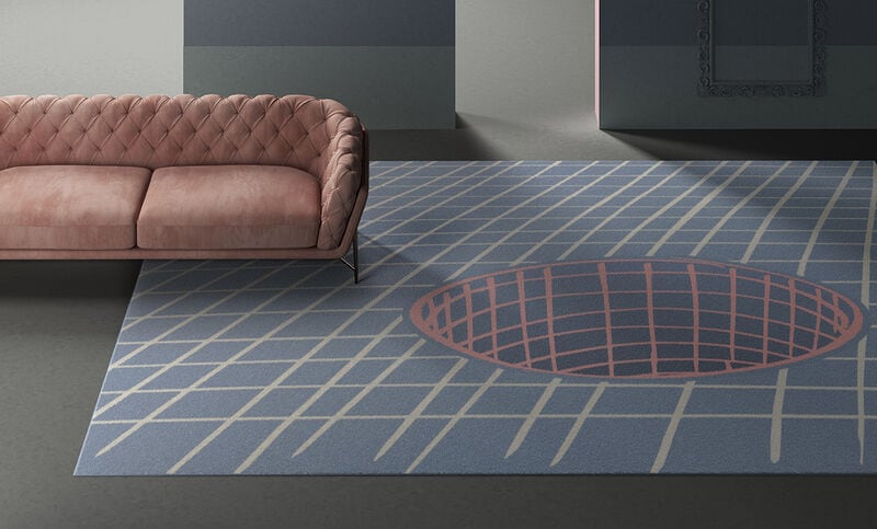 Optical Illusion-Enhanced Rugs